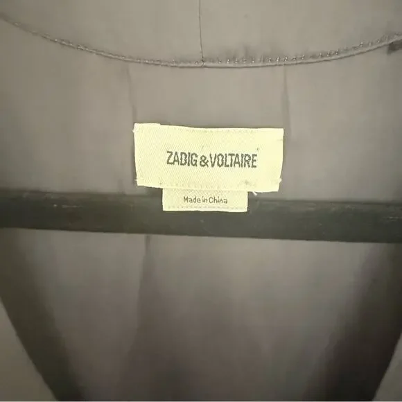 Zadig + Voltaire Telia Recycled Polyester Satin Blouse Size Large - Picture 3 of 4